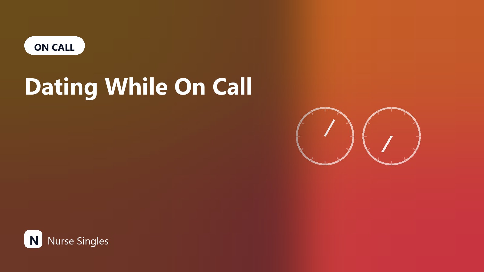 Dating While On Call: Cancellations, Pagers, and Rescheduling