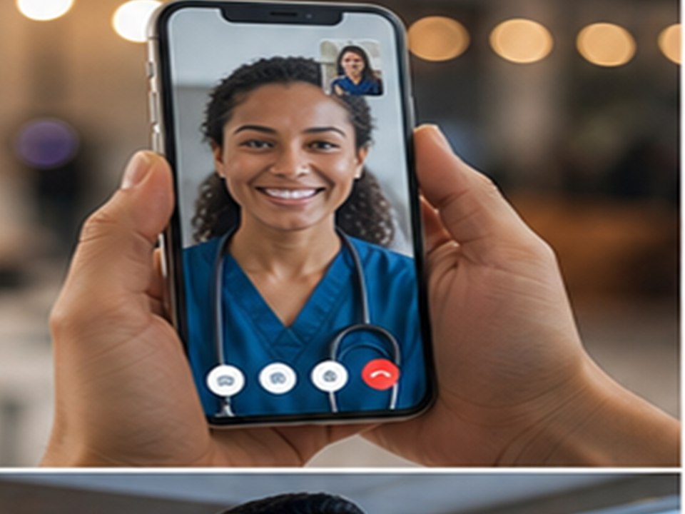 Healthcare professionals using a safe video intro before meeting